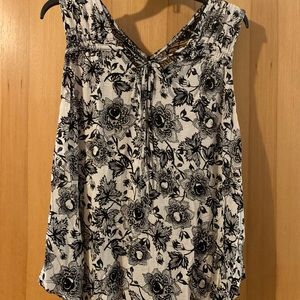 Black and White Floral Pattern Tank from Maurice’s